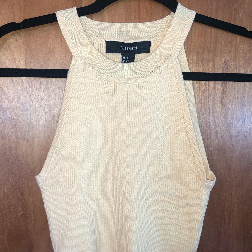 Yellow Halter Top / Crop Top